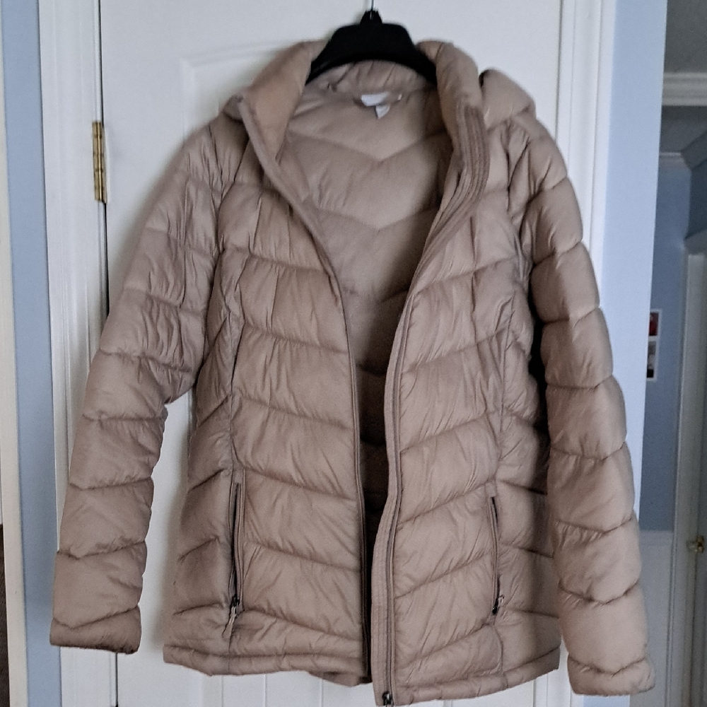 Charter Club Beige Puffer Jacket